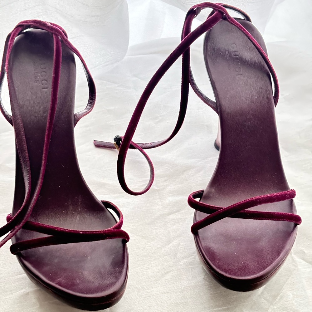 Elegant , Wedge Sandals, mahogany color - Picture 2 of 3